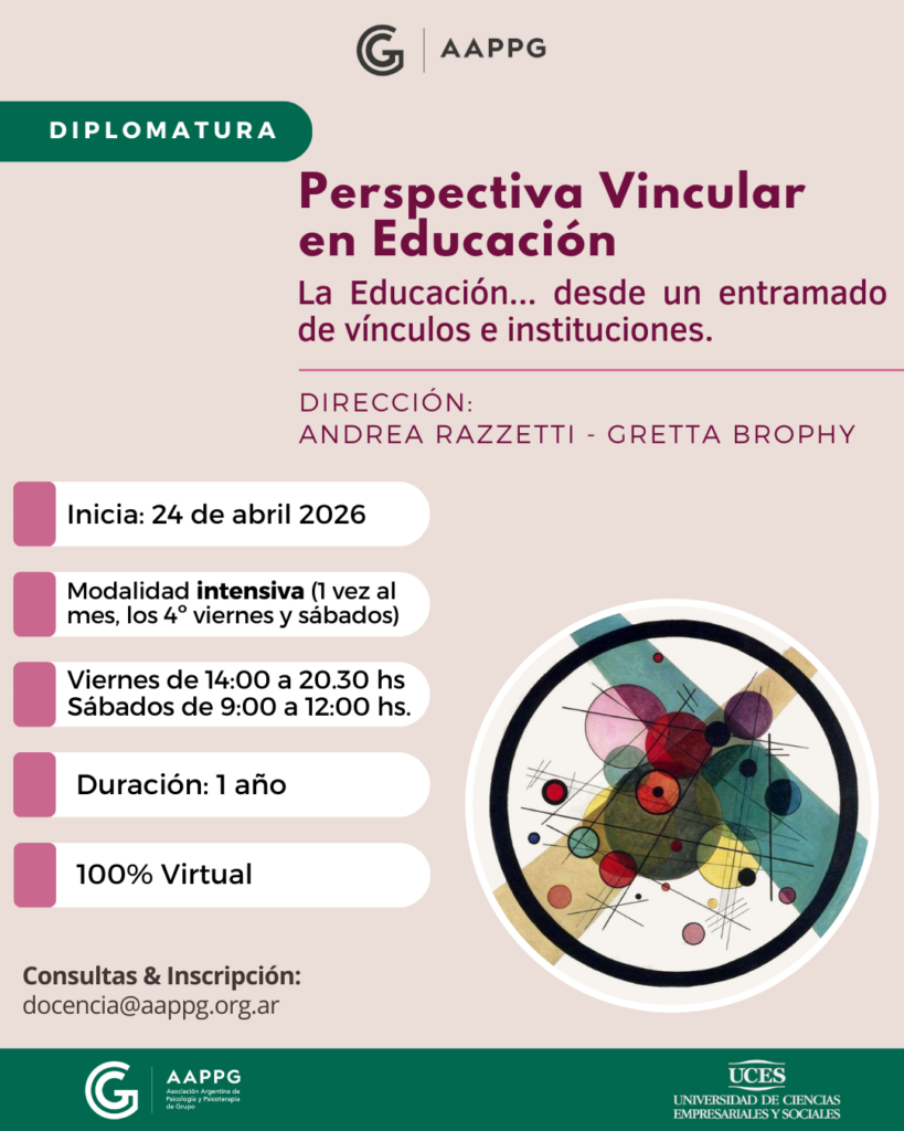 Diplomatura en Perspectiva Vincular en Educación (AAPPG-UCES)