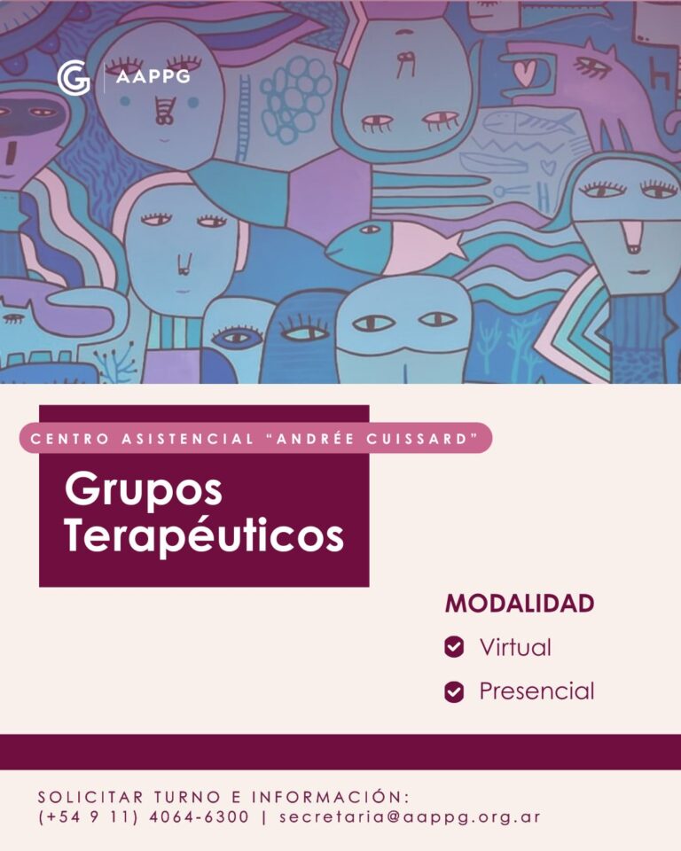 Centro Asistencial «Andrée Cuissard»: Grupos Terapéuticos Virtuales y Presenciales