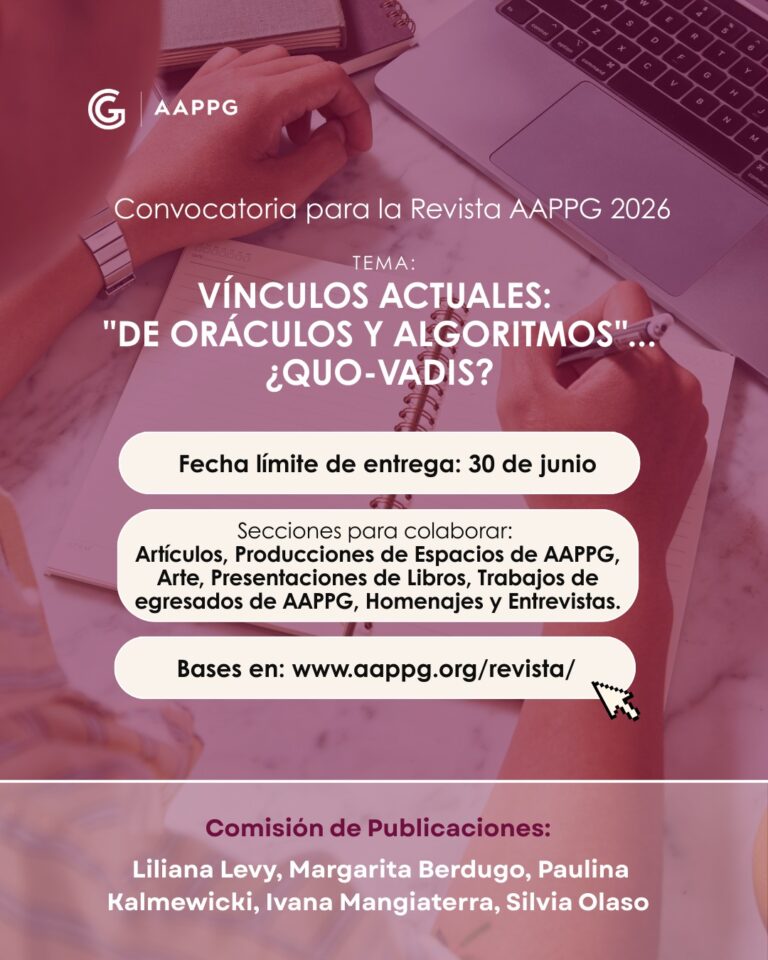 CONVOCATORIA A ESCRIBIR: REVISTA AAPPG 2026