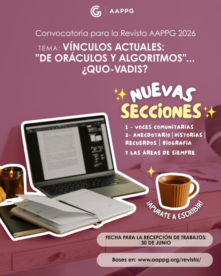 CONVOCATORIA A ESCRIBIR: REVISTA AAPPG 2026