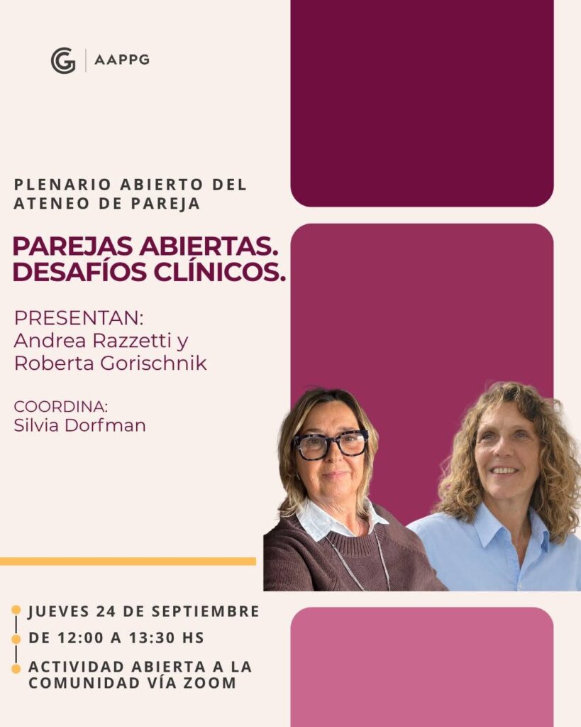 Plenario Abierto del Ateneo de Pareja: «Parejas abiertas. Desafíos clínicos»