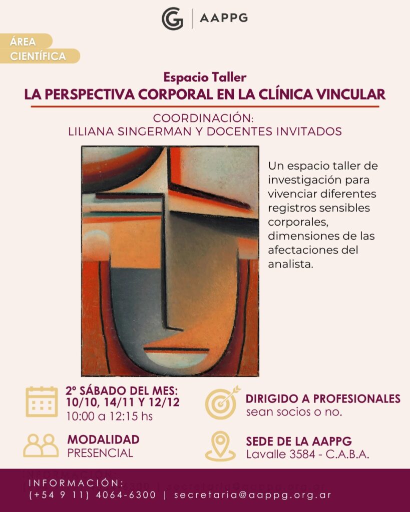 Espacio Taller: «La perspectiva corporal en la clínica vincular»